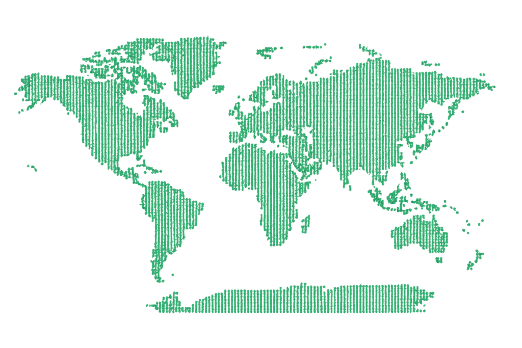 World map showing GTR International's spice export destinations